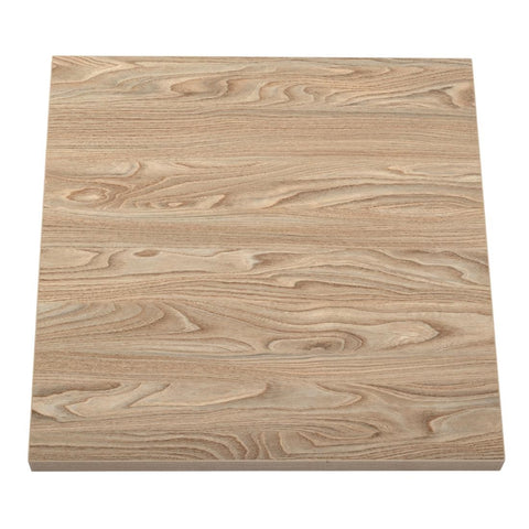 Bolero Pre-drilled Square Table Top Antique Natural 700mm GR331