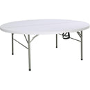Bolero Round Centre Folding Table 6ft White HC270