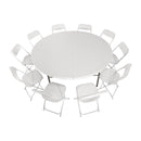 Bolero Round Centre Folding Table 6ft White HC270