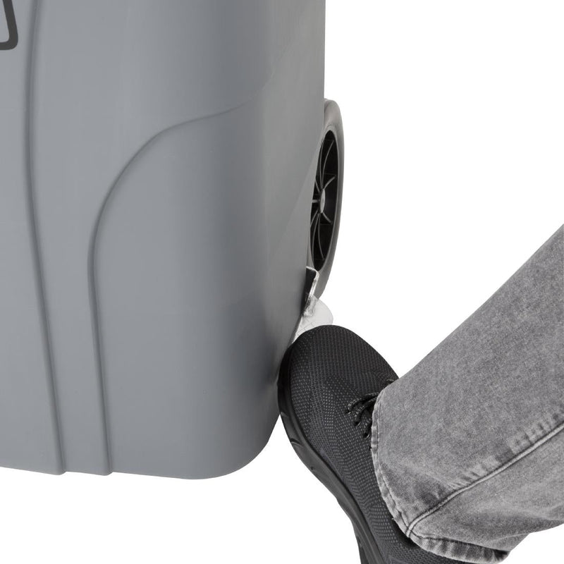 Jantex 120Ltr Wheelie Bin with Foot Pedal Grey HC923