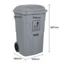 Jantex 120Ltr Wheelie Bin with Foot Pedal Grey HC923