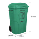 Jantex 120Ltr Wheelie Bin with Foot Pedal Green HC924