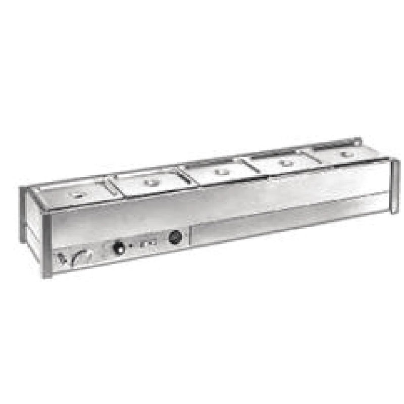Roband Hot Bain-Marie BM16A fits 1 row x 6 1/2 size pans 6x 1/2 size 100mm pans & lids included HJ515