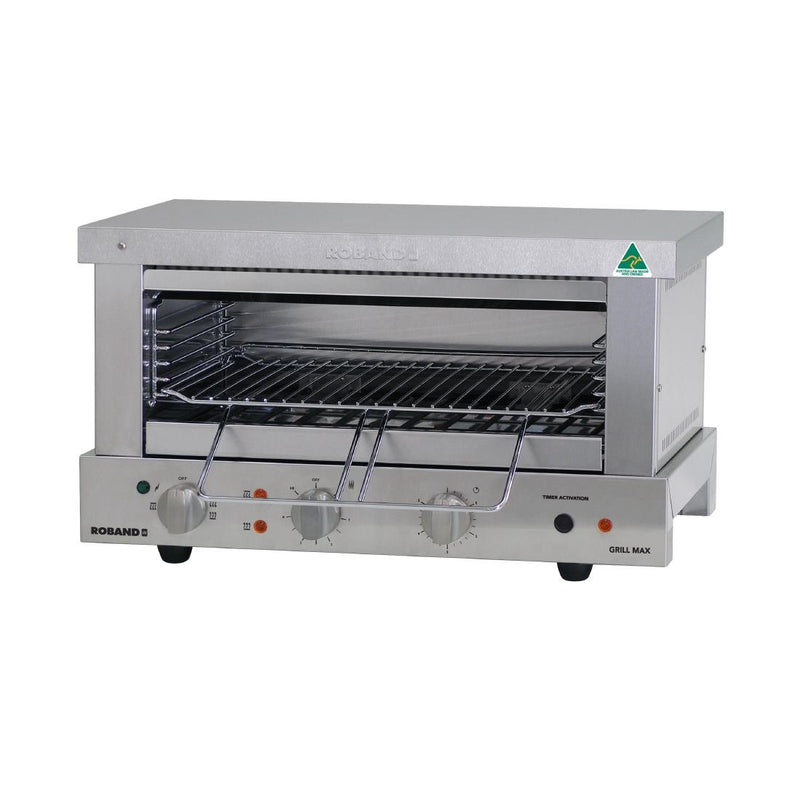 Roband Grill Max Wide-Mouth Stainless Steel Toaster GMW815E with 8 Slice Capacity HJ732