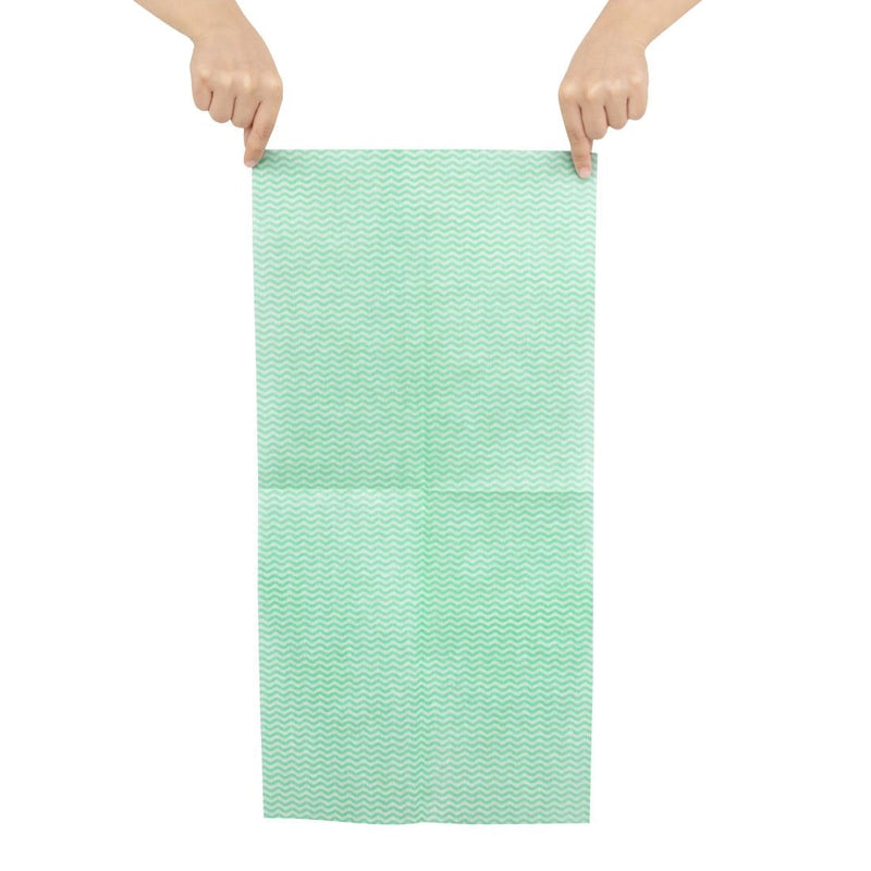Jantex Non-Woven Cloths Green (Pack of 50) HS596