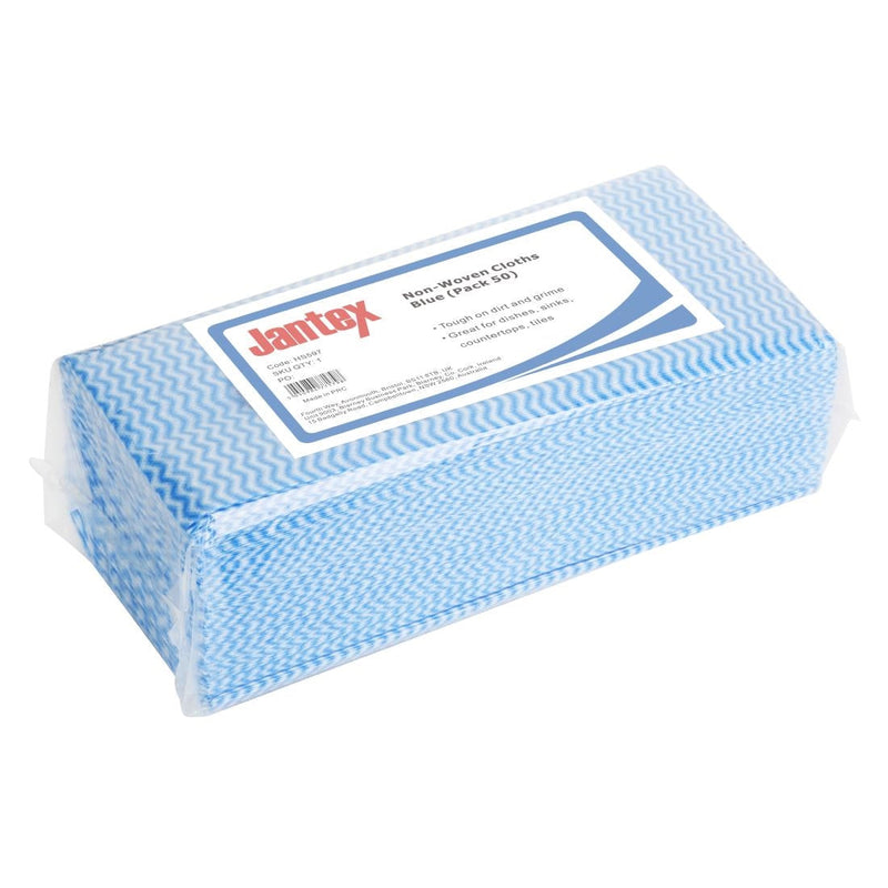 Jantex Non-Woven Cloths Blue (50 Pack) HS597
