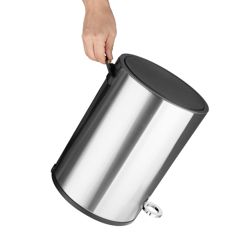 Jantex Round Brushed Steel Pedal Bin 3Ltr HT478