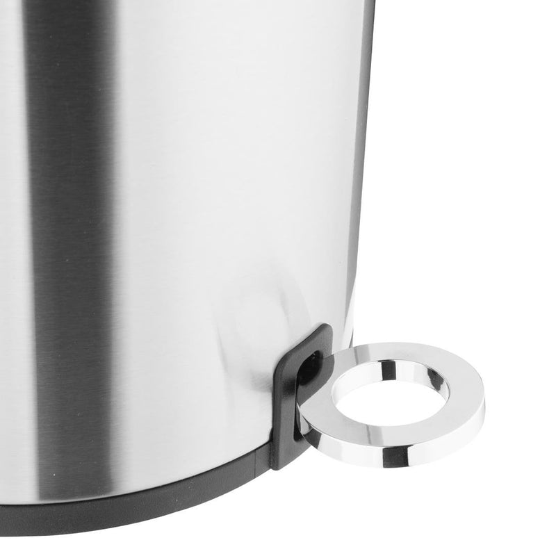 Jantex Round Brushed Steel Pedal Bin 3Ltr HT478