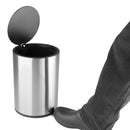 Jantex Round Brushed Steel Pedal Bin 3Ltr HT478