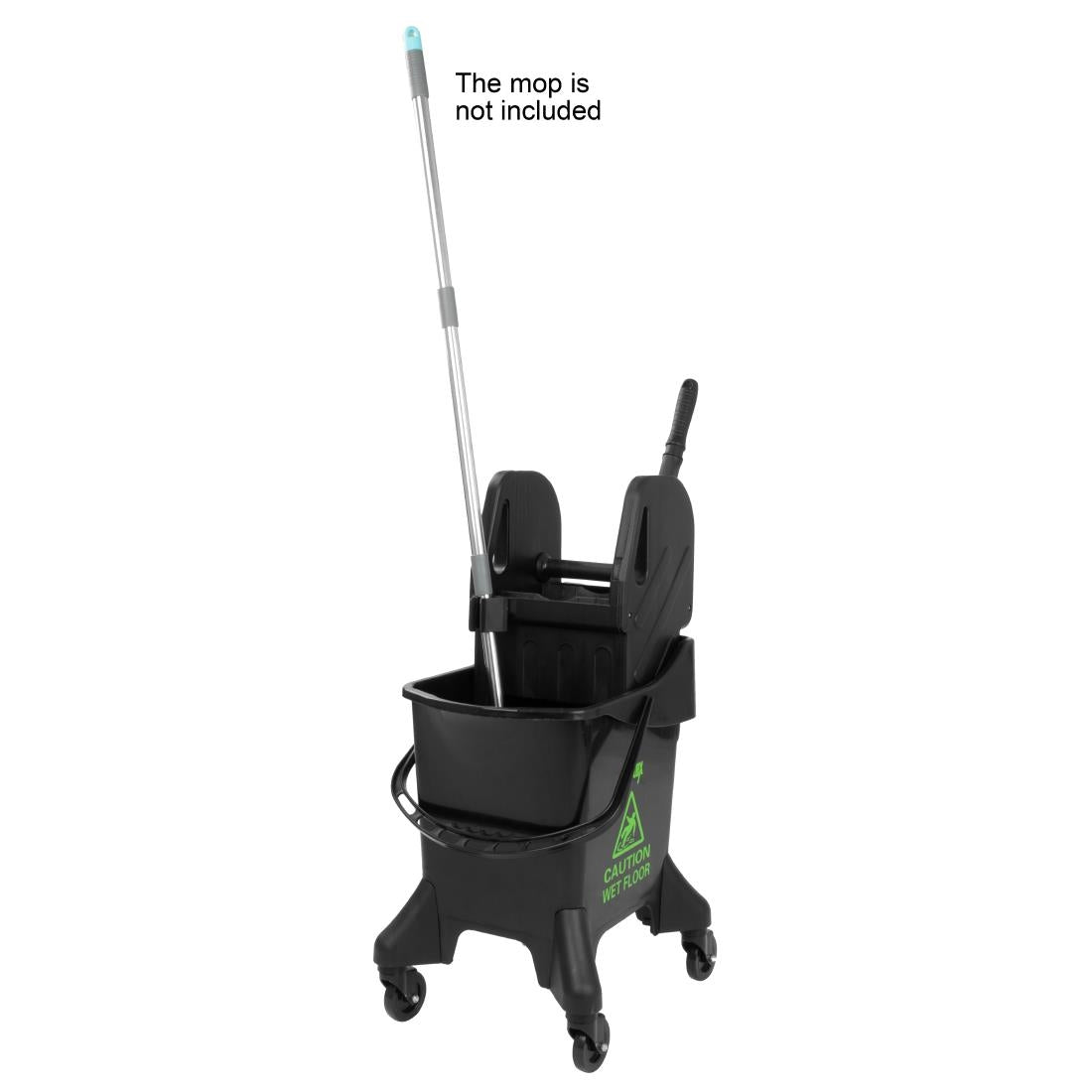 Jantex 21Ltr Tall Mop Bucket and Wringer - Green Print HW637