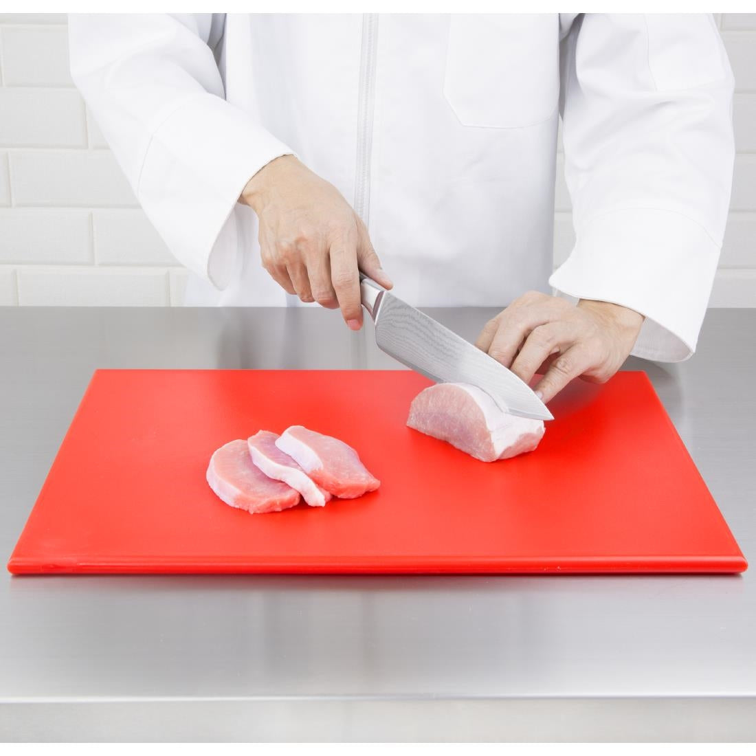 Hygiplas High Density Chopping Board Red - 450x300x12mm J010