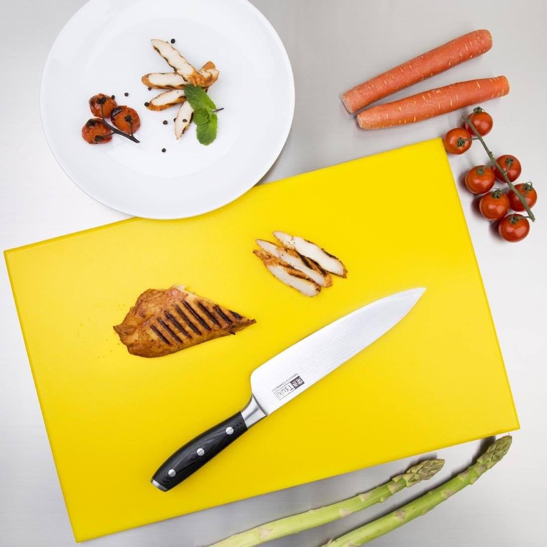 Hygiplas High Density Chopping Board Yellow - 450x300x12mm J020