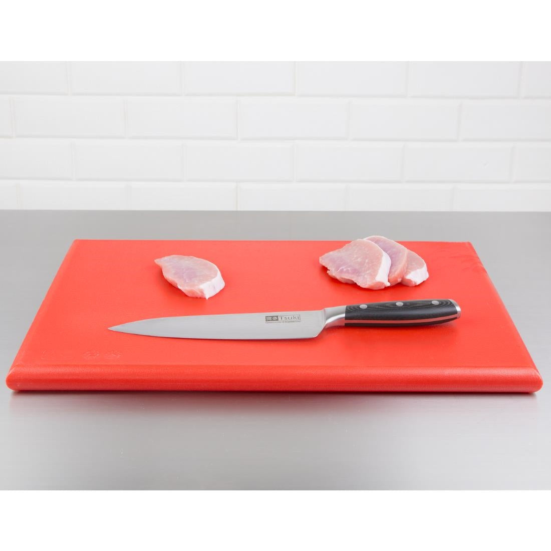 Hygiplas Extra Thick High Density Chopping Board Red - 450x300x20mm J034