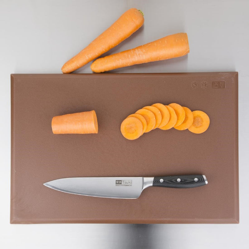 Hygiplas Extra Thick High Density Chopping Board Brown - 450x300x20mm J035