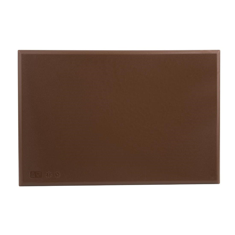 Hygiplas Extra Thick High Density Chopping Board Brown - 450x300x20mm J035