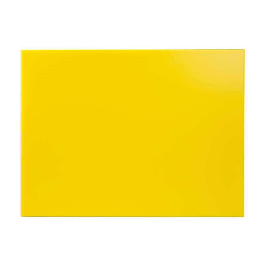 Hygiplas Extra Thick High Density Chopping Board Yellow - 600x450x25mm J045