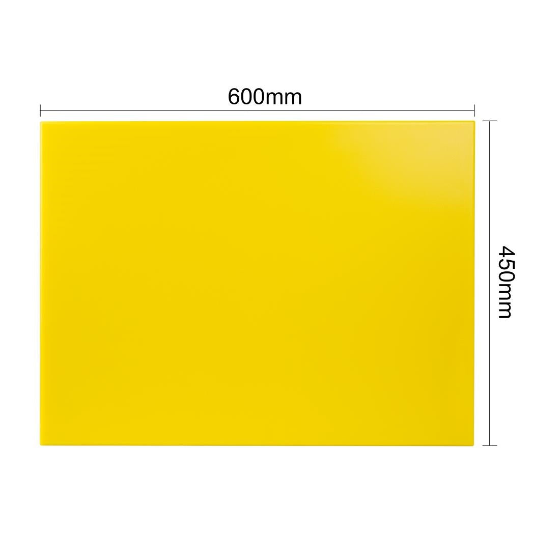 Hygiplas Extra Thick High Density Chopping Board Yellow - 600x450x25mm J045