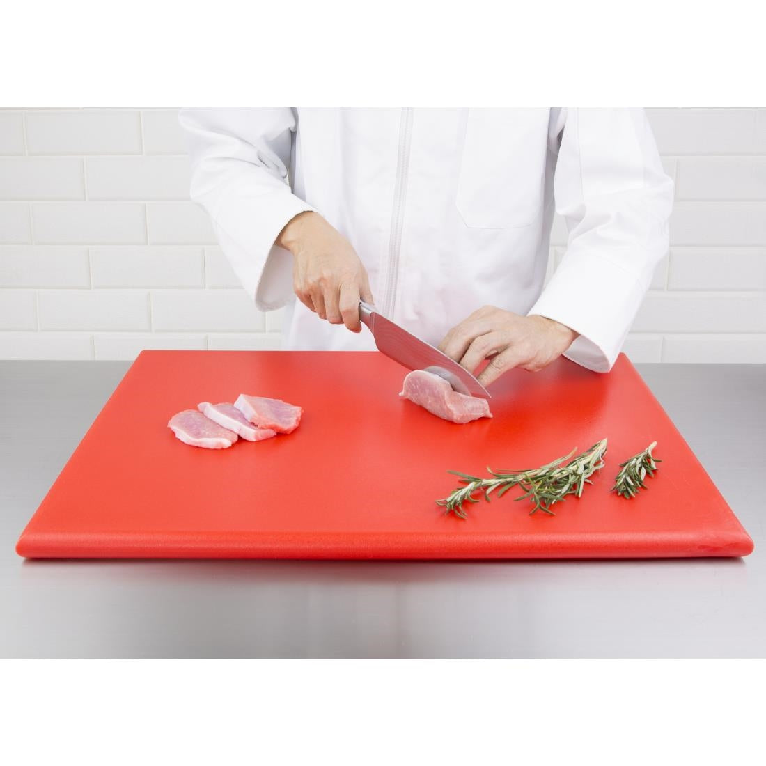 Hygiplas Extra Thick High Density Chopping Board Red - 600x450x25mm J047
