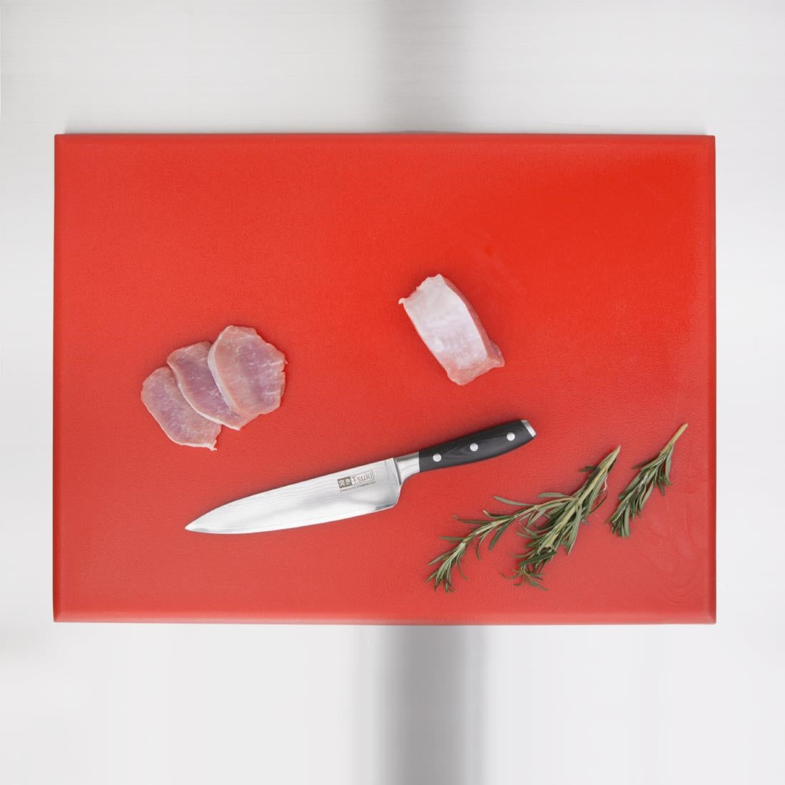 Hygiplas Extra Thick High Density Chopping Board Red - 600x450x25mm J047
