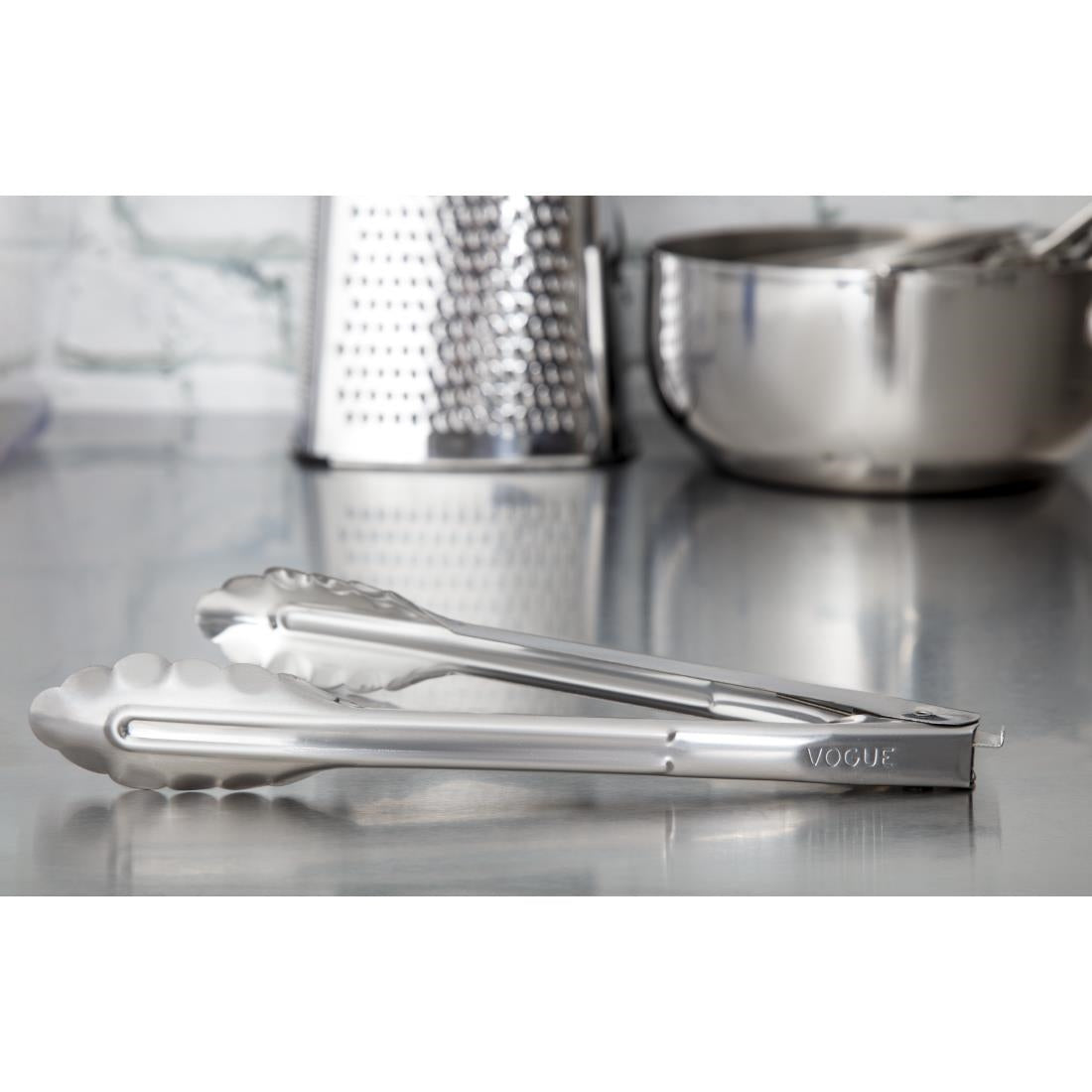 Vogue Kitchen Tongs 240mm J608