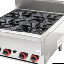 GASMAX Benchtop LPG 4 Burner Cooktop w/ Splashback - JUS-TR-4BLPG