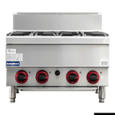 GASMAX Benchtop LPG 4 Burner Cooktop w/ Splashback - JUS-TR-4BLPG