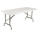 Bolero Centre Folding Utility Table 6ft White L001
