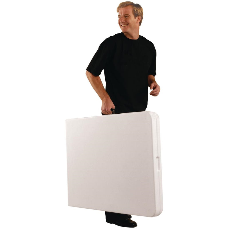 Bolero Centre Folding Utility Table 6ft White L001