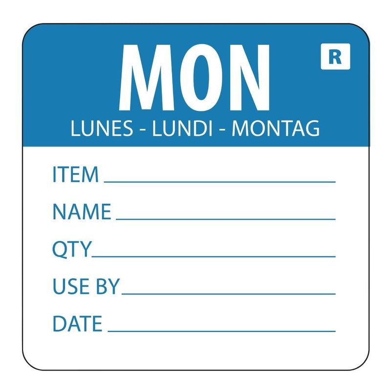Vogue Removable Day of the Week Label Monday L066