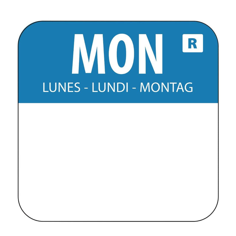 Vogue Removable Colour Coded Food Labels Monday L931