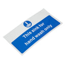 Vogue Hand Wash Only Sign L952