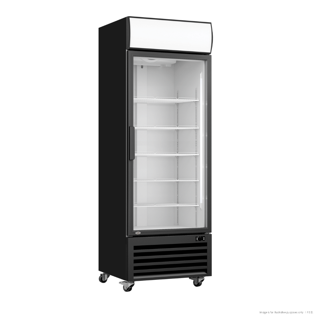 Thermaster Single Glass Door Colourbond Upright Drink Fridge - LG-370BP