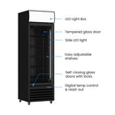 Thermaster 540L Single Glass Door Black Colourbond Upright Drink Fridge LG-540BP