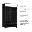 Thermaster Two Glass Door Colourbond Upright Drink Fridge - LG-730BP
