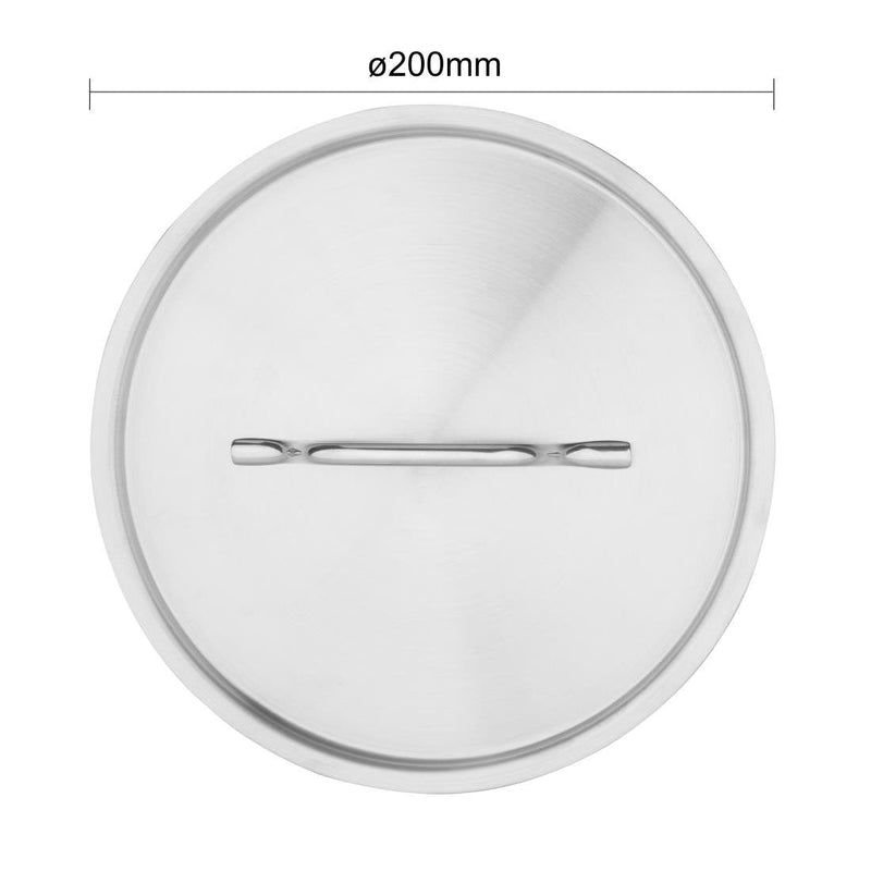 Vogue Stainless Steel Saucepan Lid 200mm M949