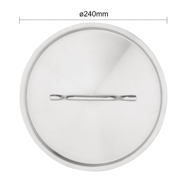 Vogue Stainless Steel Saucepan Lid 240mm M950