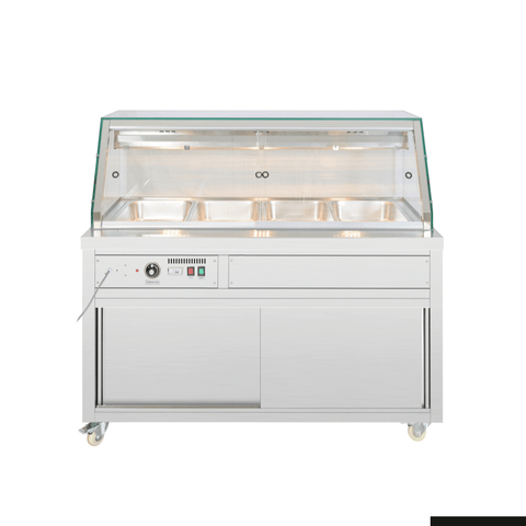 PG150FE-XG Thermaster Wet and Dry Bain Marie Display 4x1/1 GN Pans - PG150FE-XG