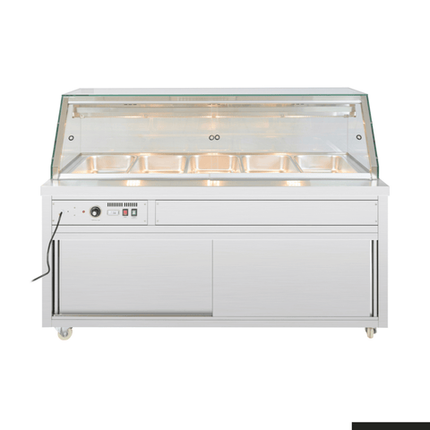 PG180FE-XG Thermaster Wet and Dry Bain Marie Display 5x1/1 GN Pans - PG180FE-XG