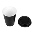 Special Offer Fiesta Recyclable Black Hot Cups and Lids 340ml (Pack of 1000) SA433