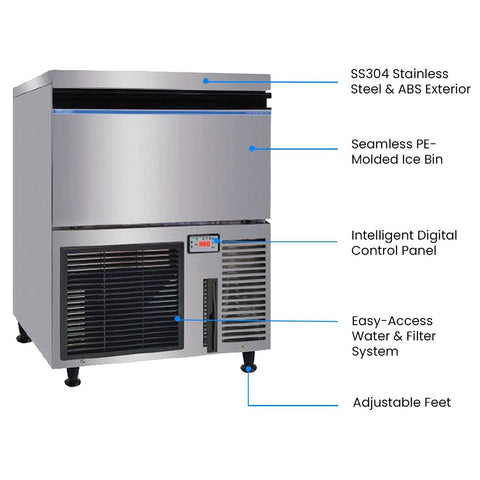 Blizzard Premium Under-Counter Ice Maker Large Cube Ice - SN-200P