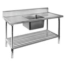 SSB6-1500C/A Single Centre Sink Bench & Pot Undershelf