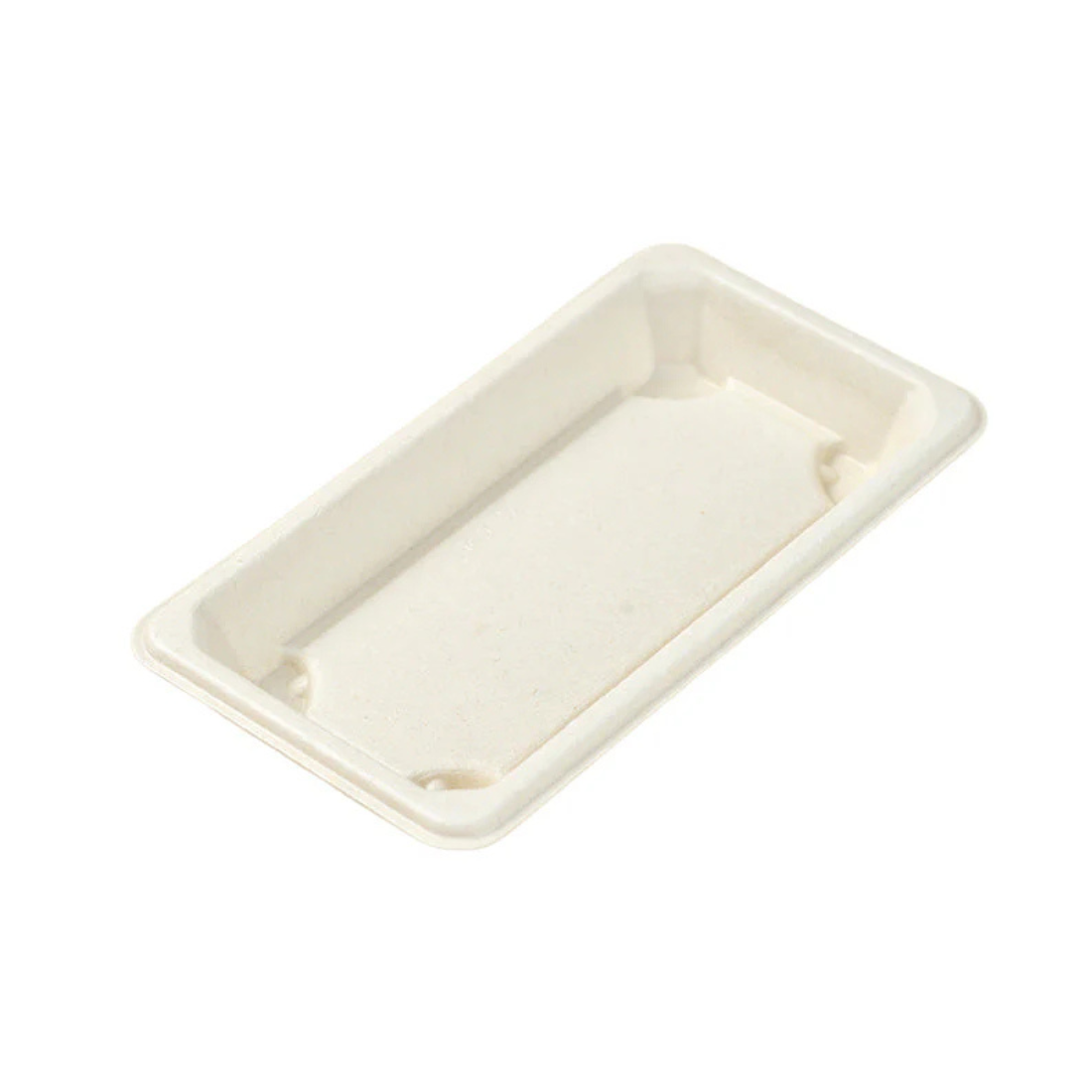 PakMax 6.5"x4.5"x0.8" Sugarcane Sushi Tray - ST-08