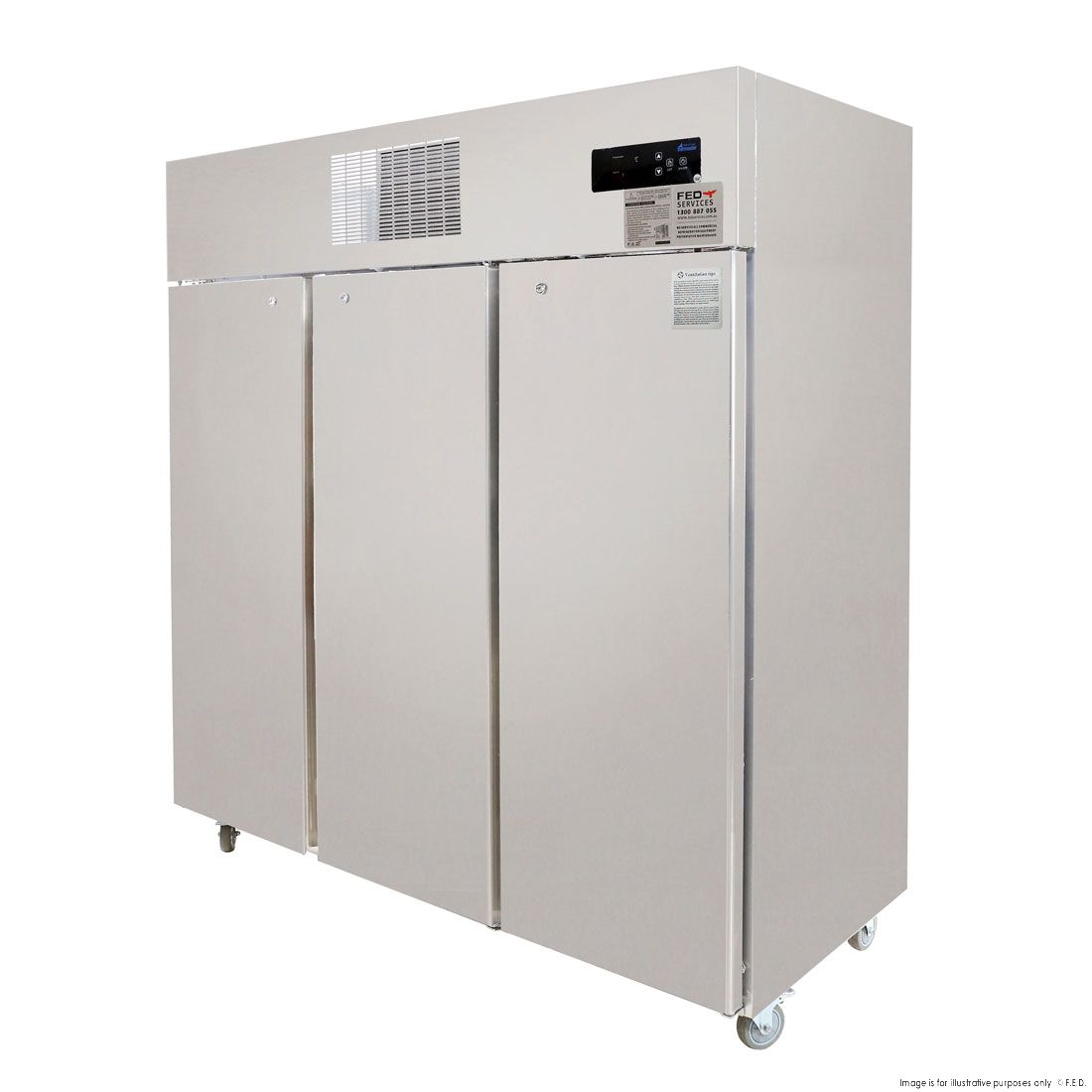 Thermaster Three Door SS Upright Storage Freezer - SUF1500