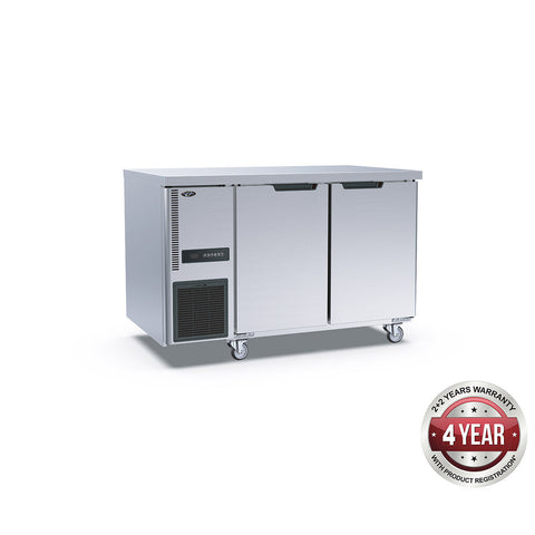 Thermaster Stainless Steel Double Door Workbench Freezer - TS1200BT