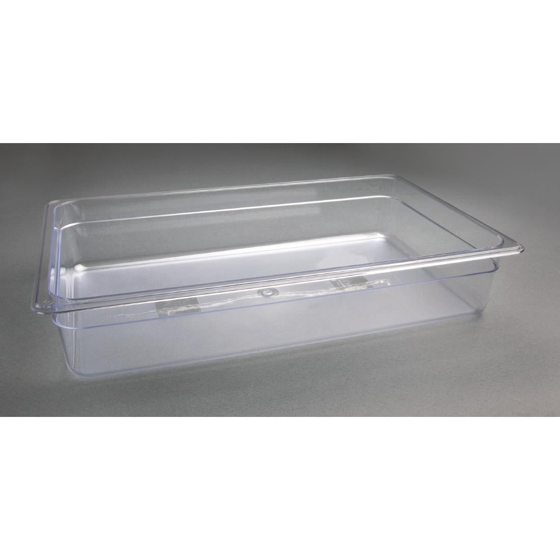 Vogue Clear Polycarbonate 1/1 Gastronorm Tray 100mm U225
