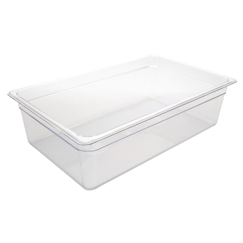 Vogue Clear Polycarbonate 1/1 Gastronorm Tray 150mm U226