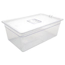 Vogue Clear Polycarbonate 1/1 Gastronorm Container 200mm & Lid SA334