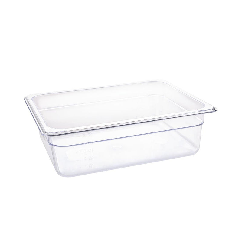 Vogue Clear Polycarbonate 1/2 Gastronorm Tray 100mm U229