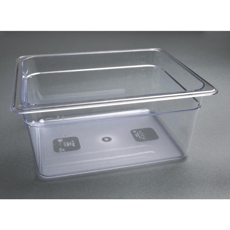 Vogue Clear Polycarbonate 1/2 Gastronorm Tray 150mm U230