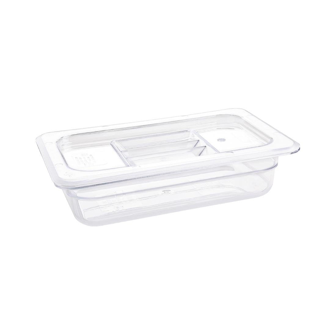 Vogue Clear Polycarbonate 1/4 Gastronorm Tray 65mm U236